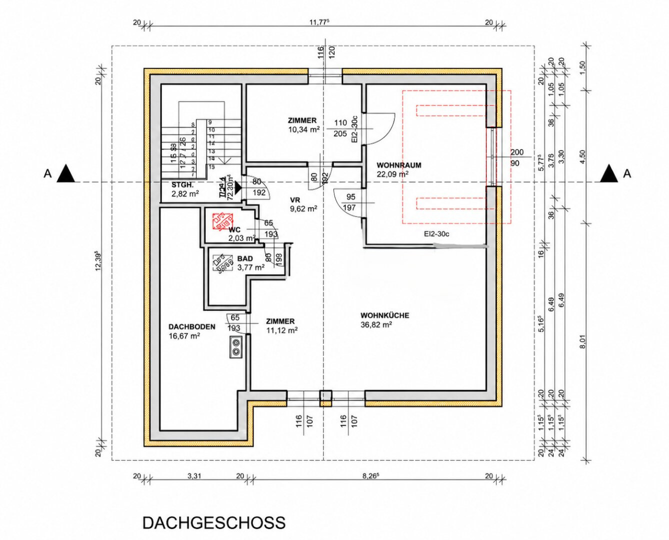 Plan Dachgeschosswohnung