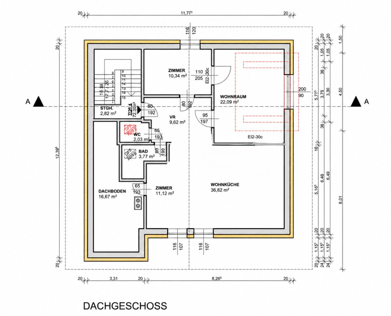 Plan Dachgeschosswohnung