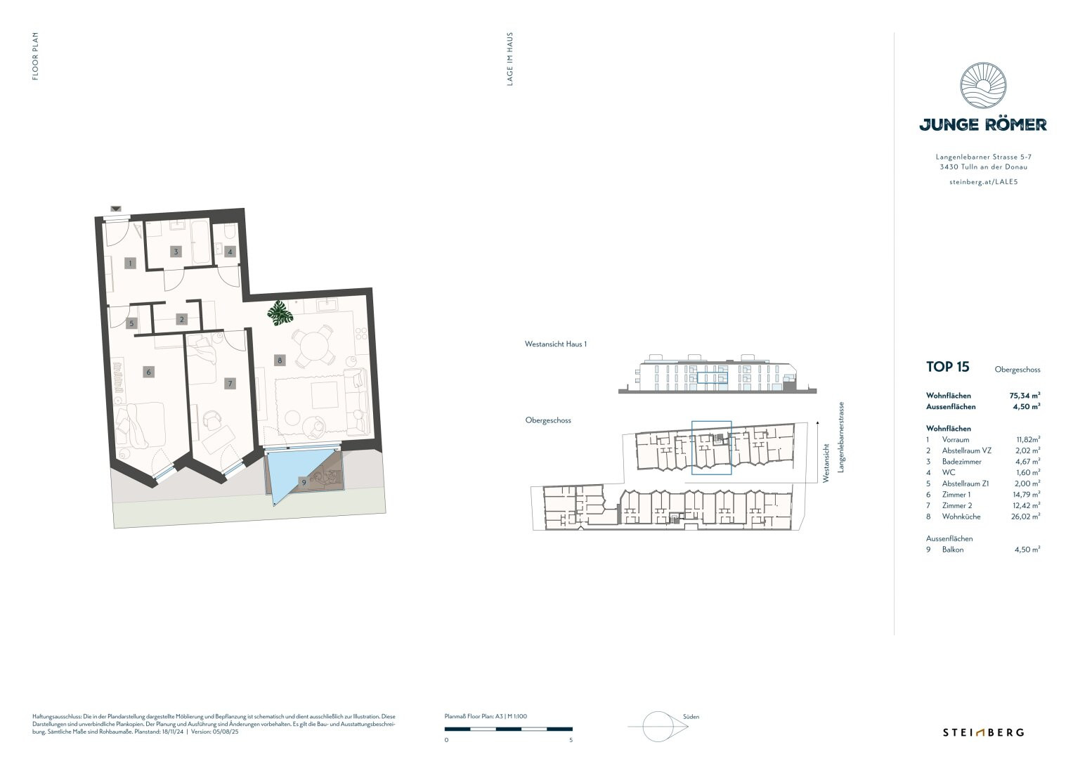 Wohnungsplan Top 15