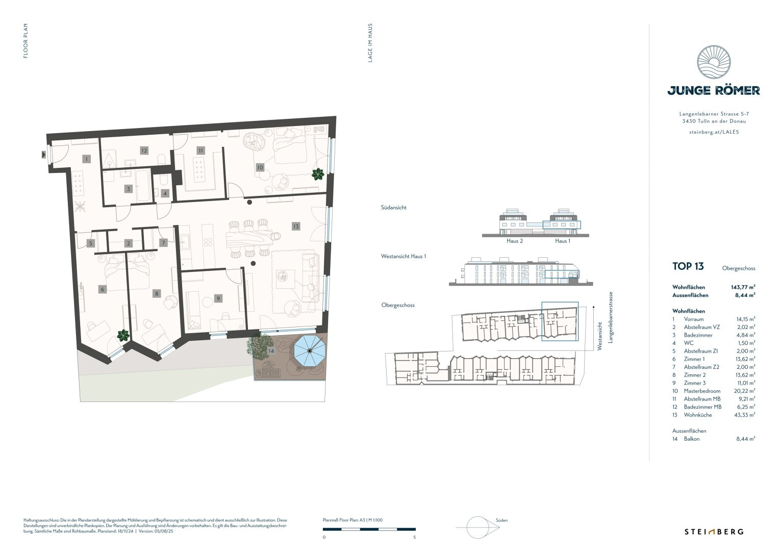 Wohnungsplan Top 13