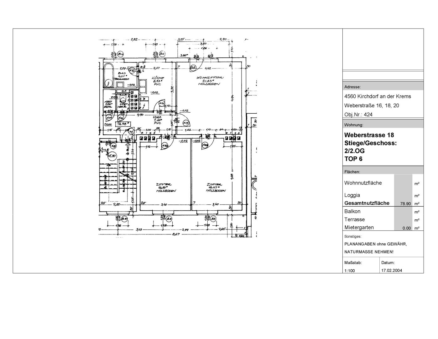 Wohnungsplan