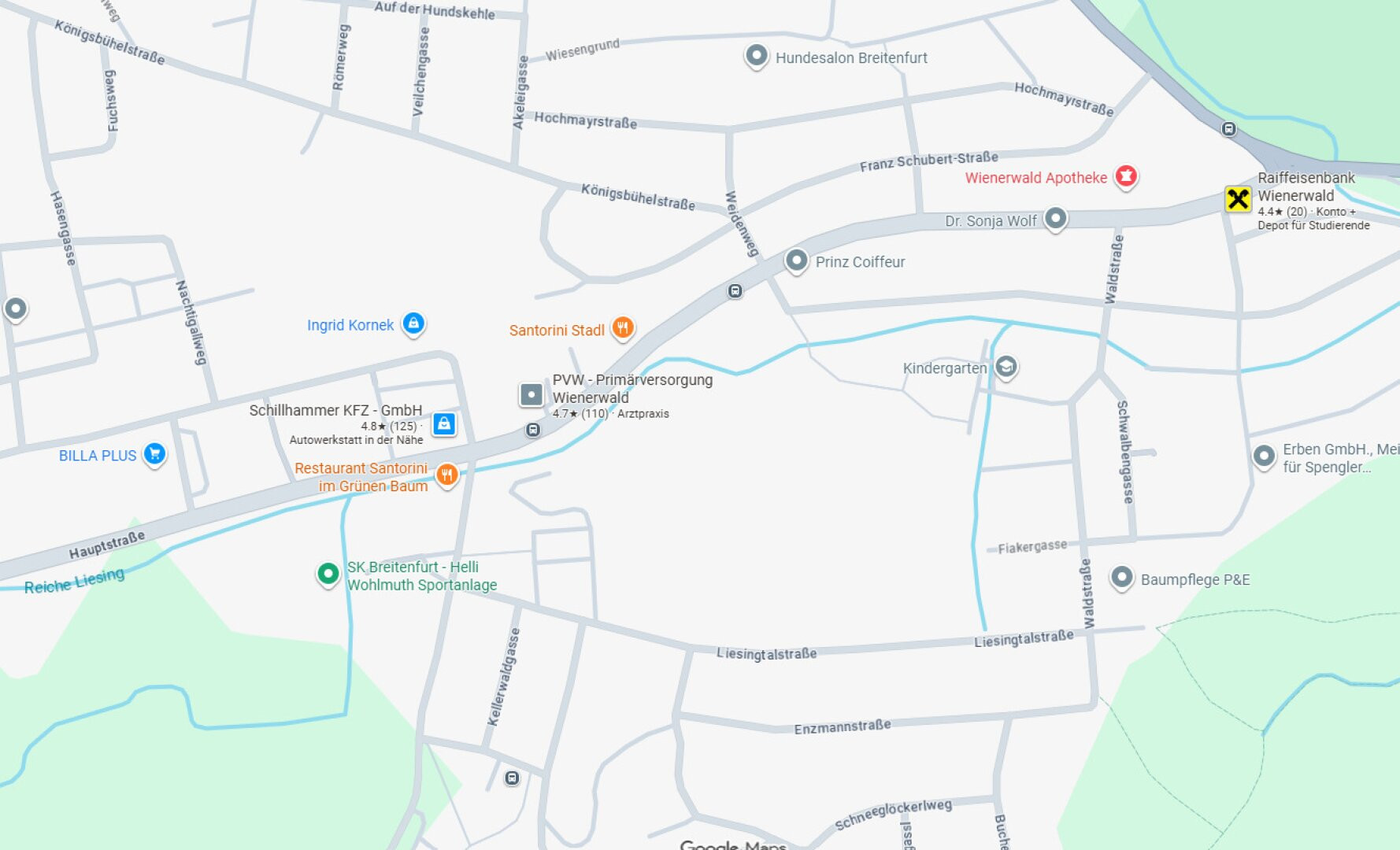 Umgebung (Quelle: Google Maps)