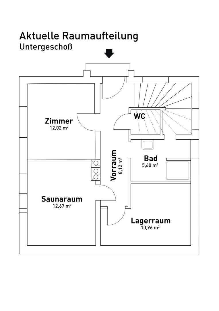 Skizze Untergeschoß