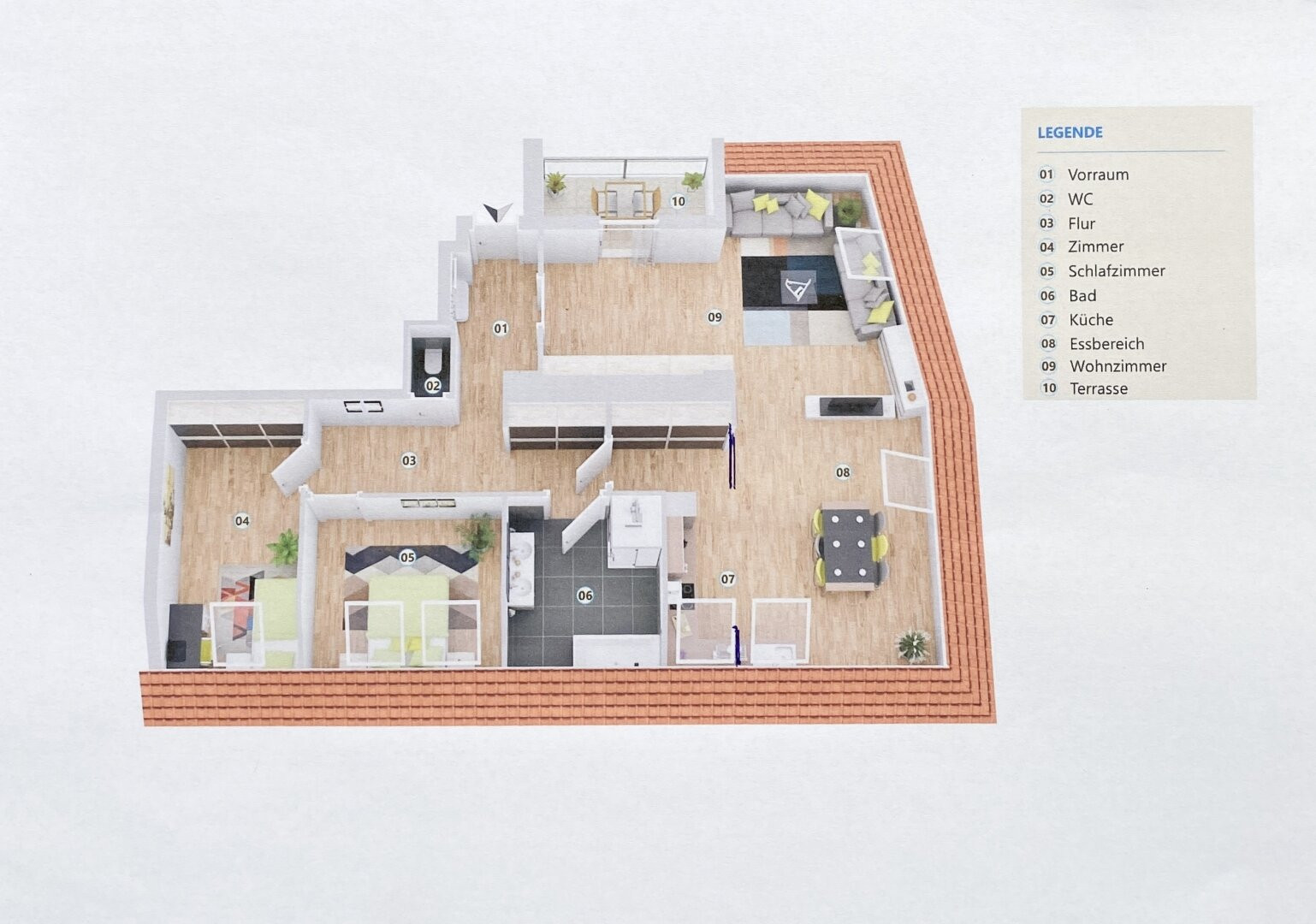 Wohnungsplan in ca. Angaben
