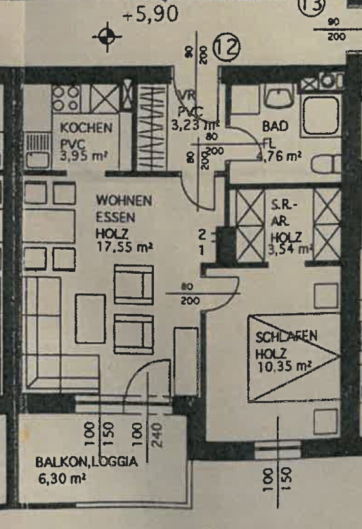 Wohnungsplan Top 12