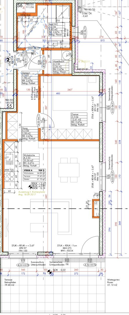 Wohnungsplan Top A2