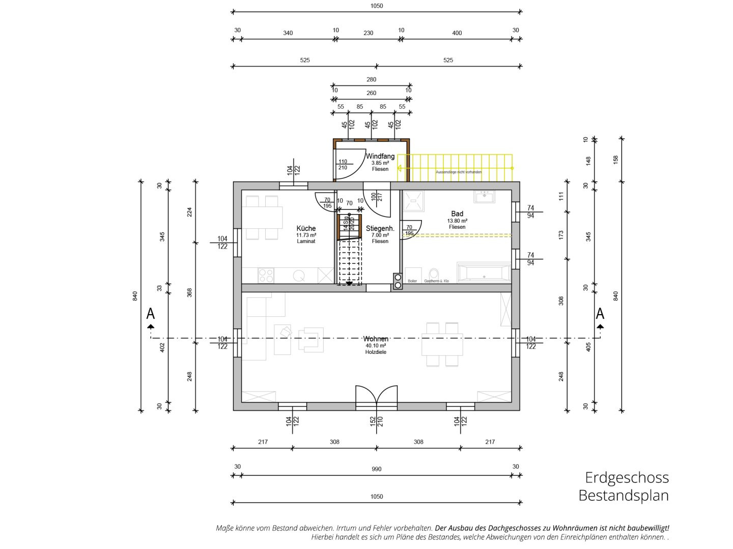 Grundrissplan Erdgeschoss