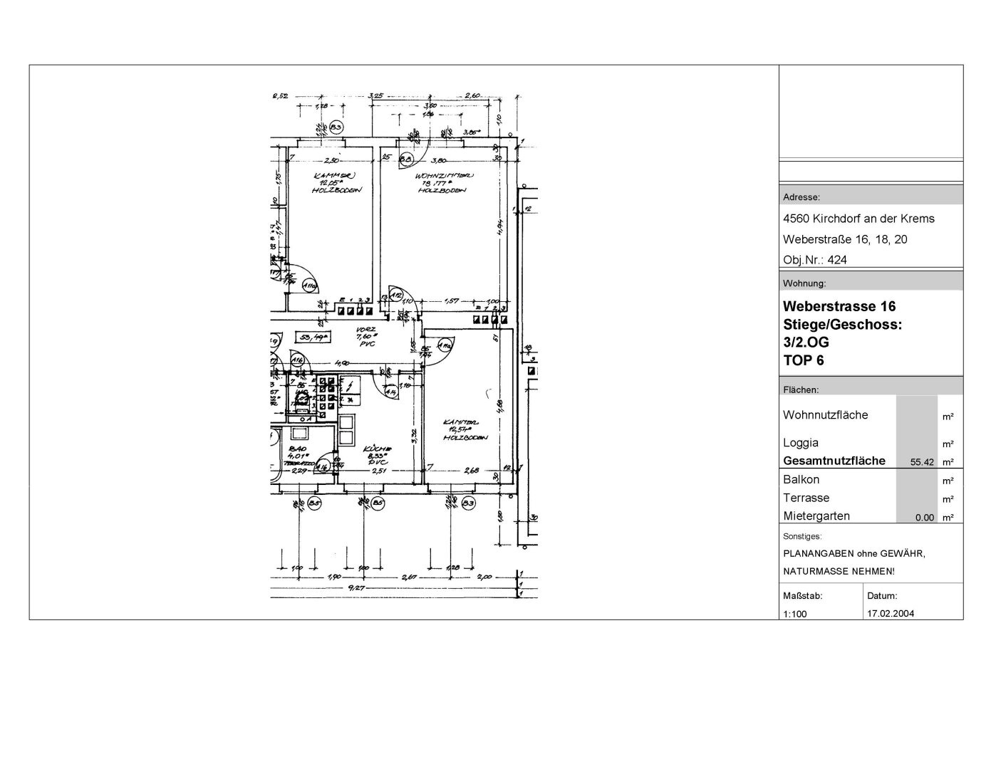 Wohnungsplan