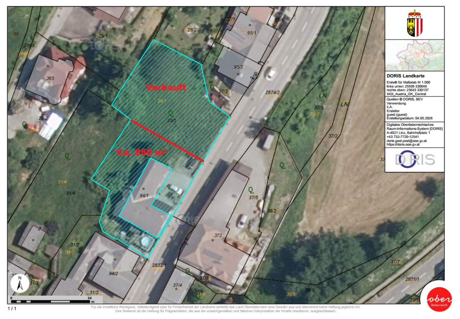Kataster Teilung