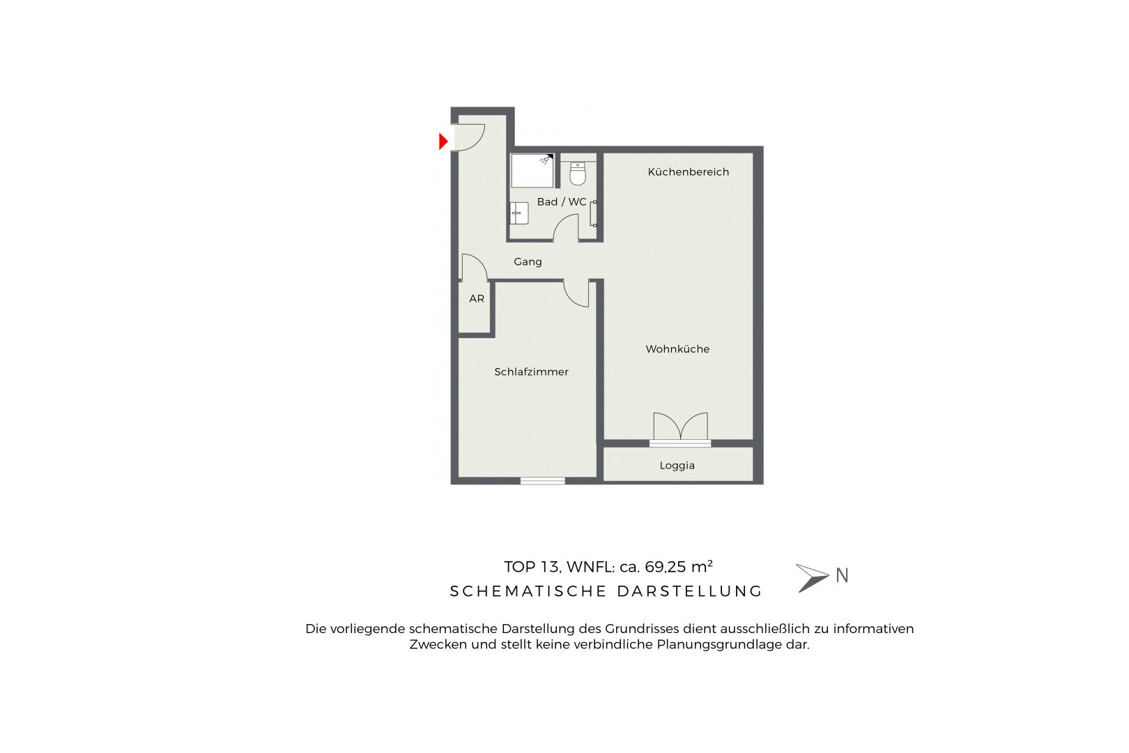 Grundriss, schematische Darstellung