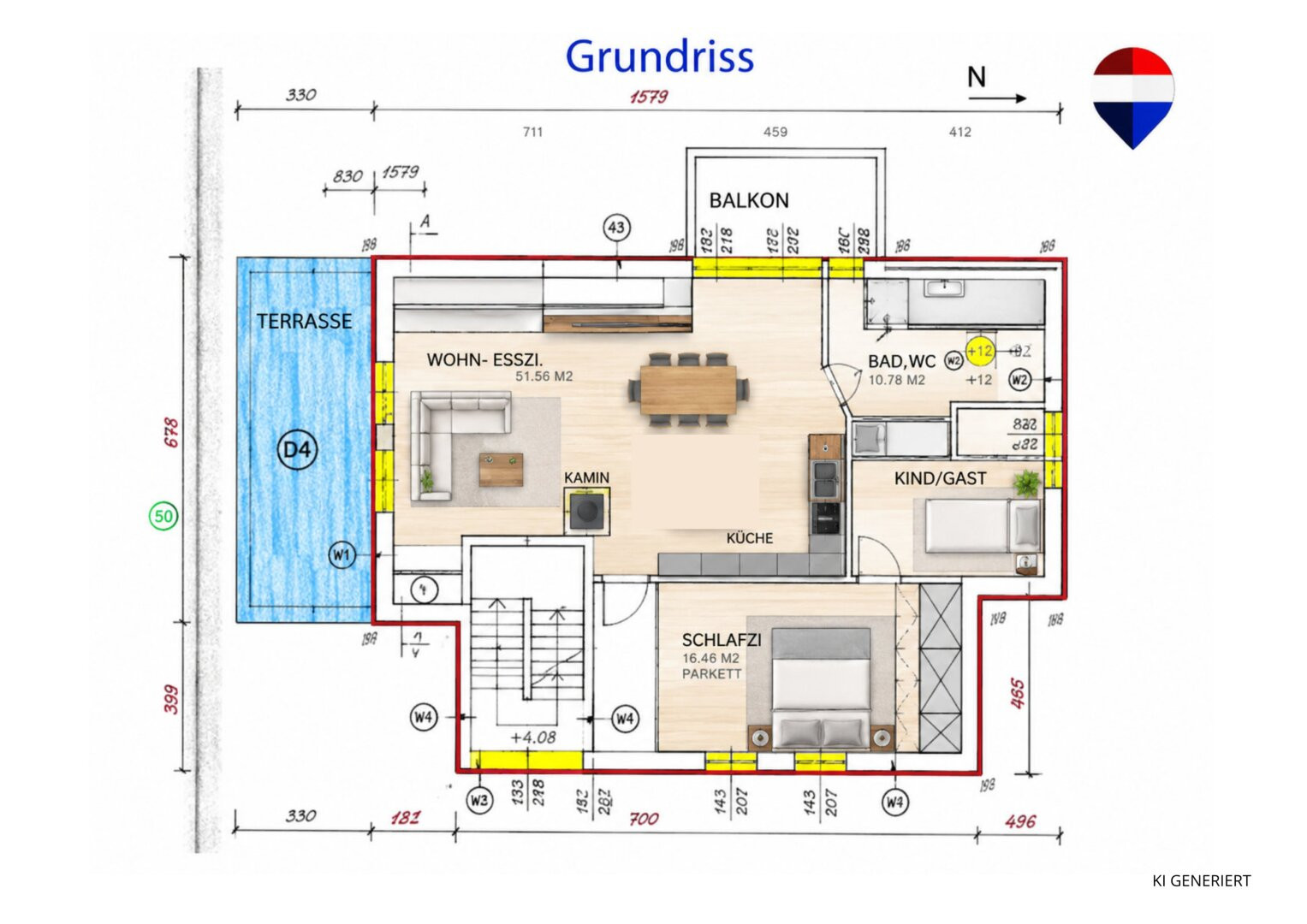Grundrissplan