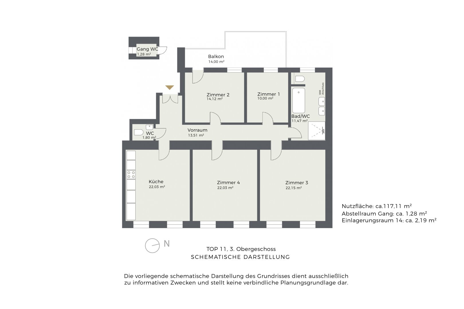 Grundriss, schematische Darstellung