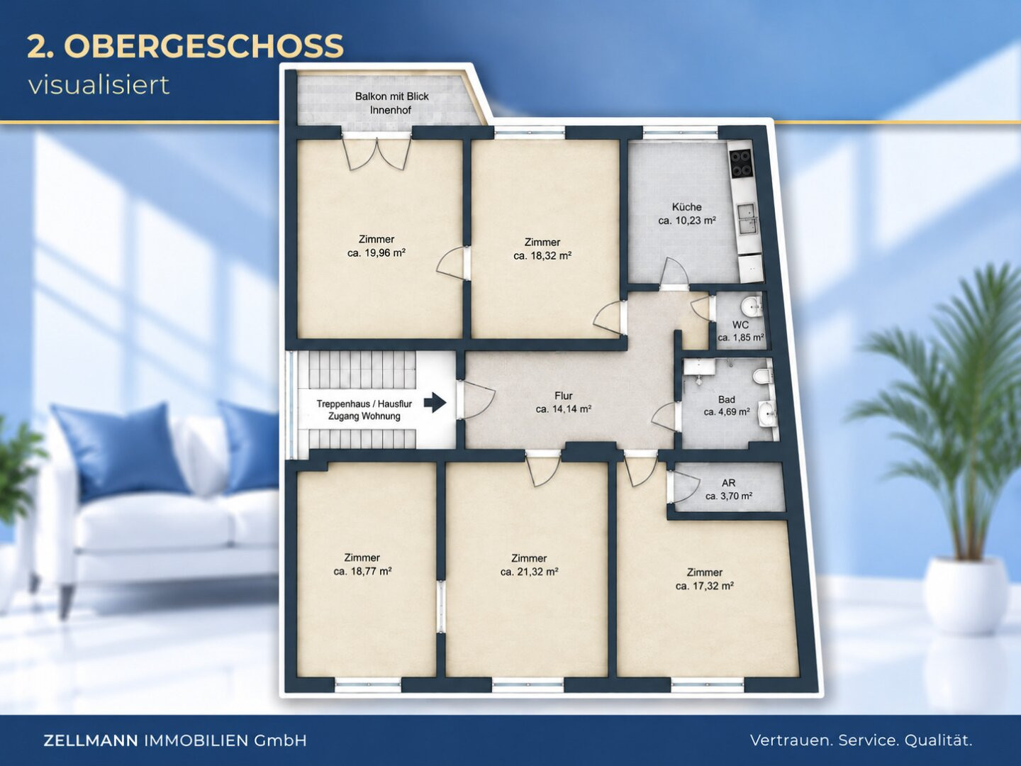 Grundriss visualisiert