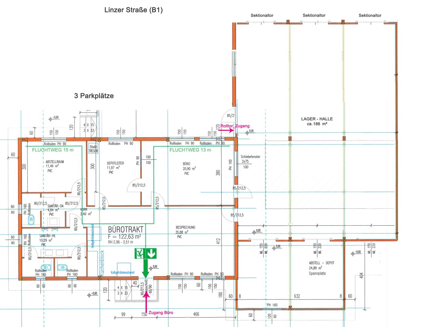 Planskizze Büro_Lager