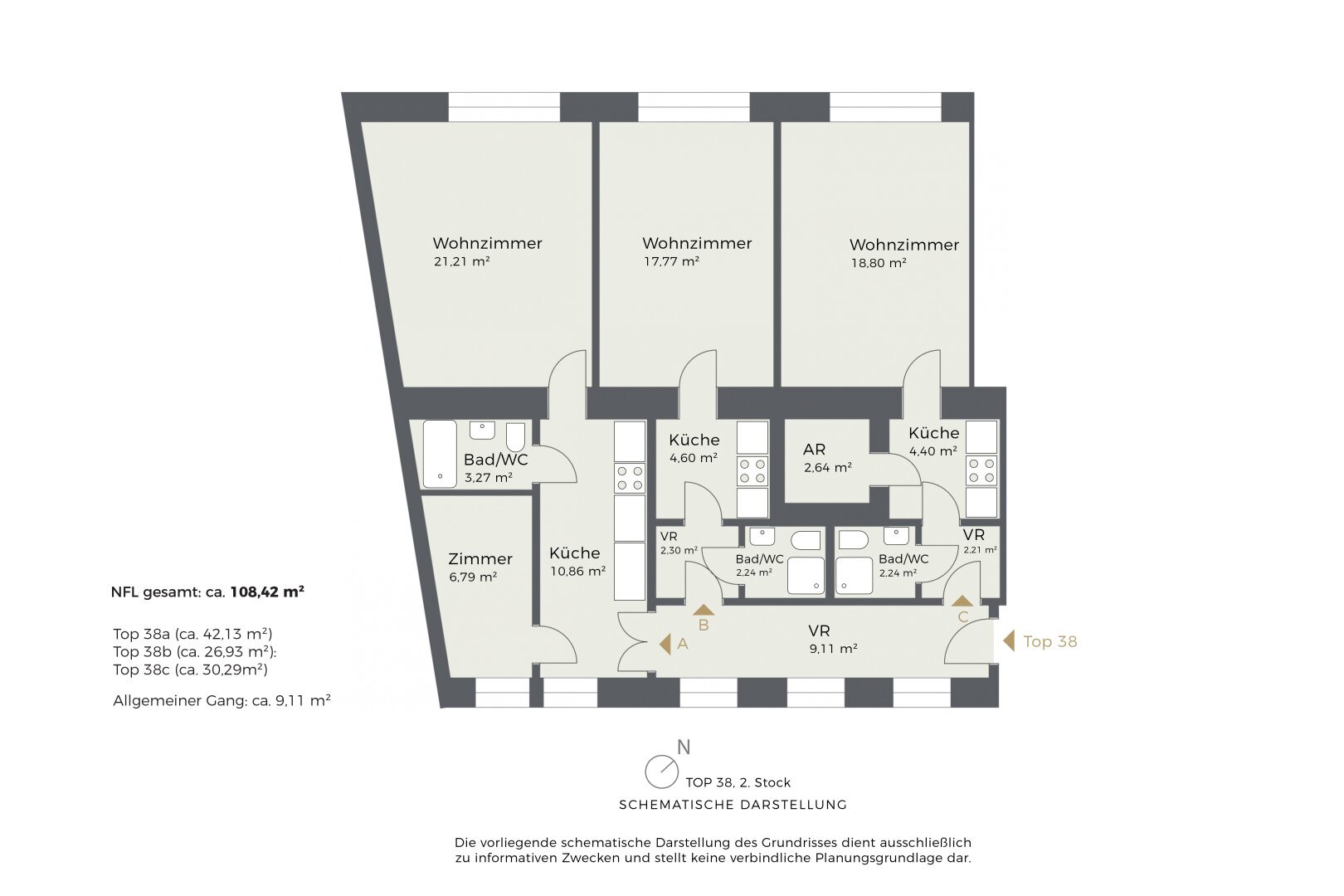 Grundriss, schematische Darstellung