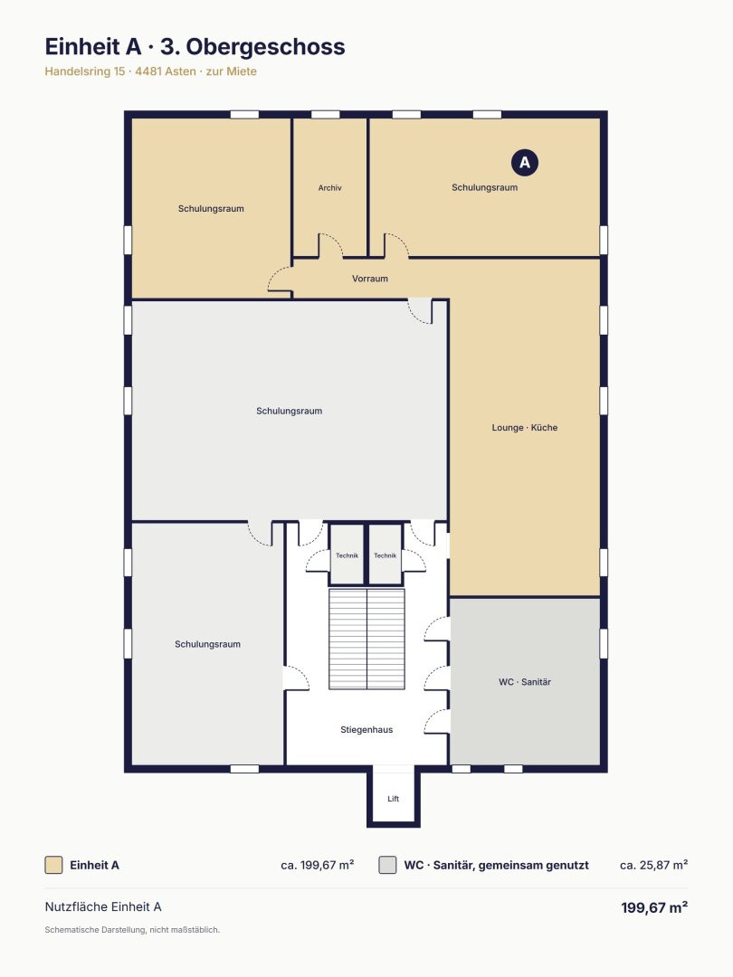 Grundriss Einheit A, 3. OG