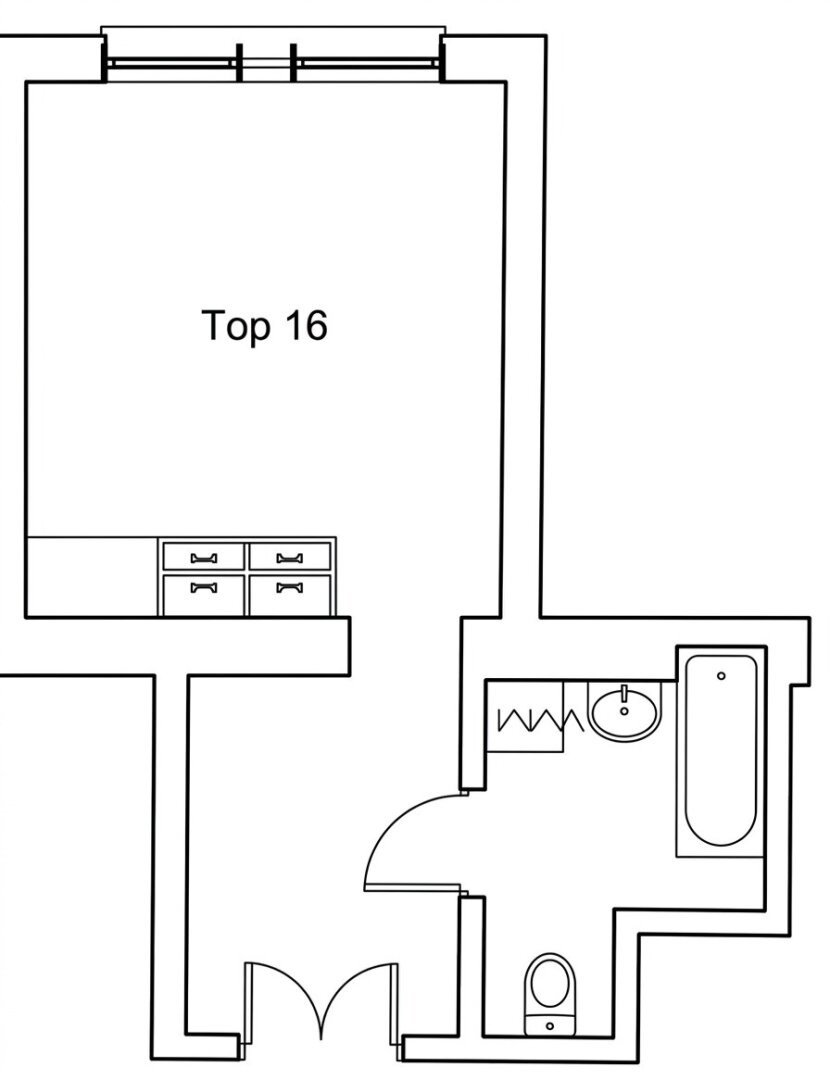 Schematischer Grundriss Top 16