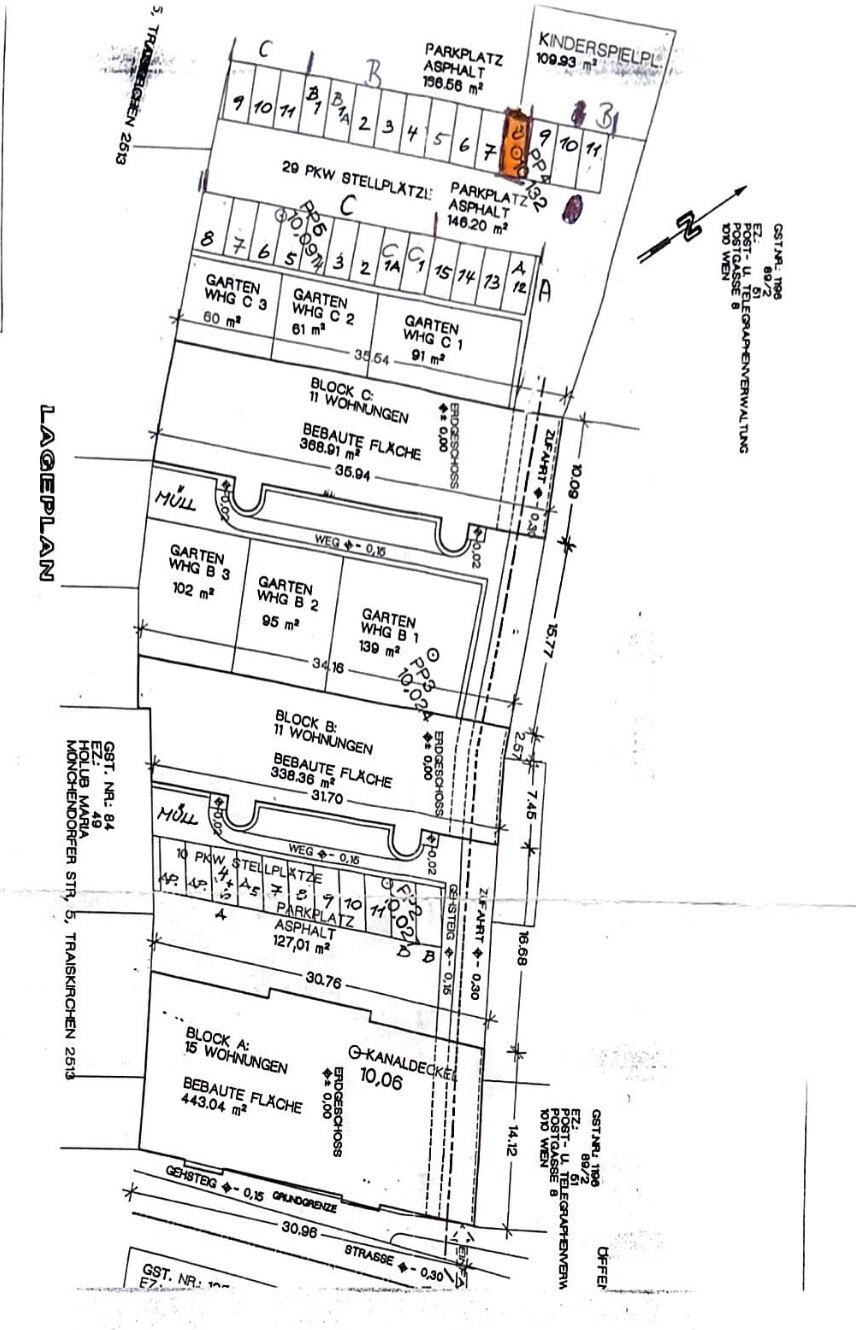 Plan Parkplatz