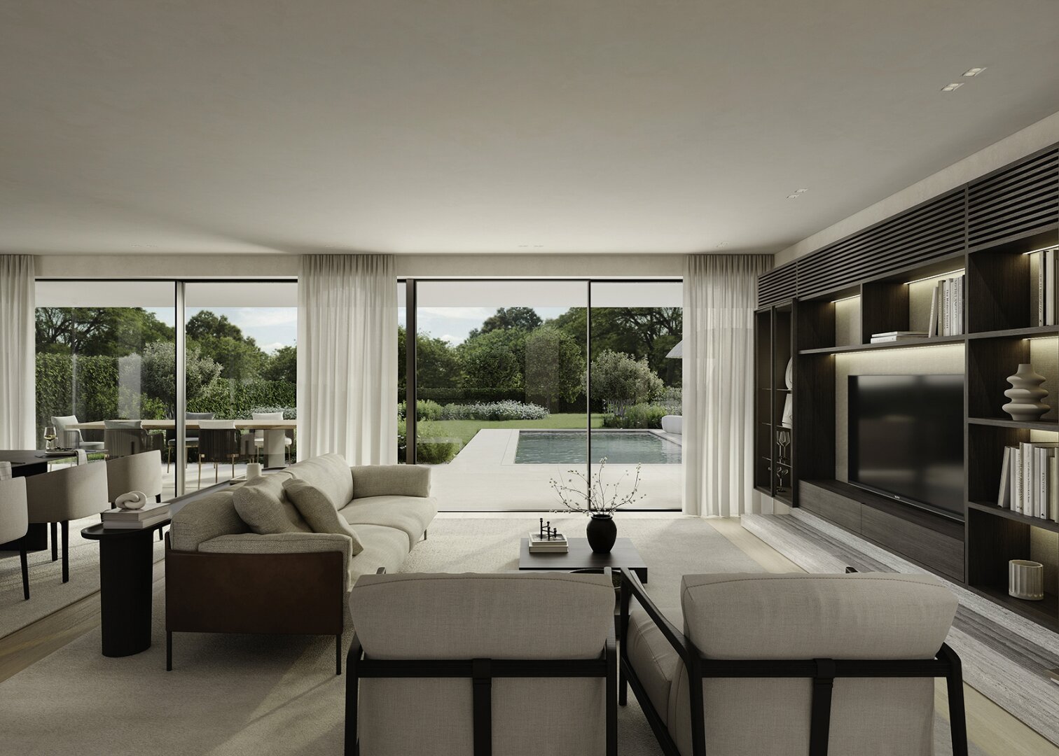 Exklusive Gartenresidenz mit weitläufigem Privatgarten Pool und Poolhaus