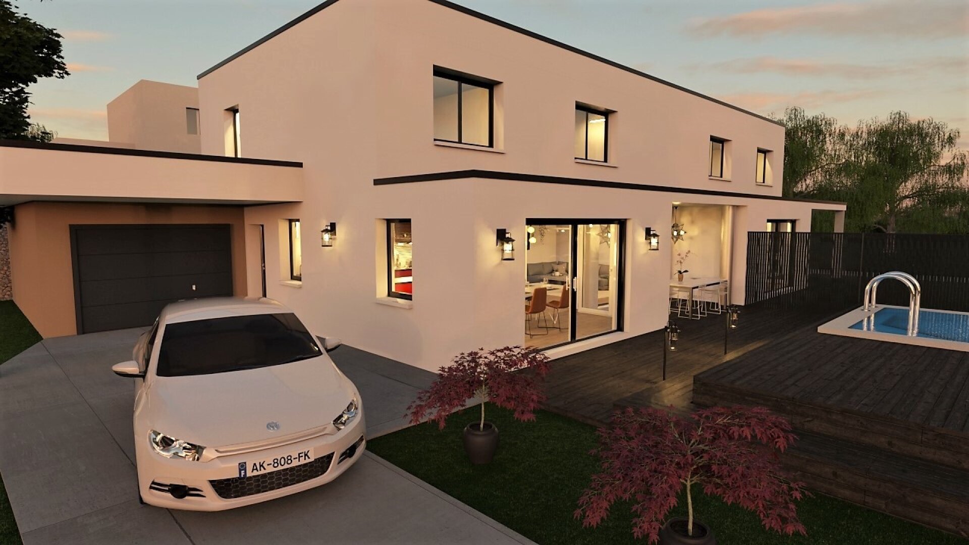 Neubau Aktion!  130m2 Nutzfläche  Garage 28 m2, 347.000 Euro