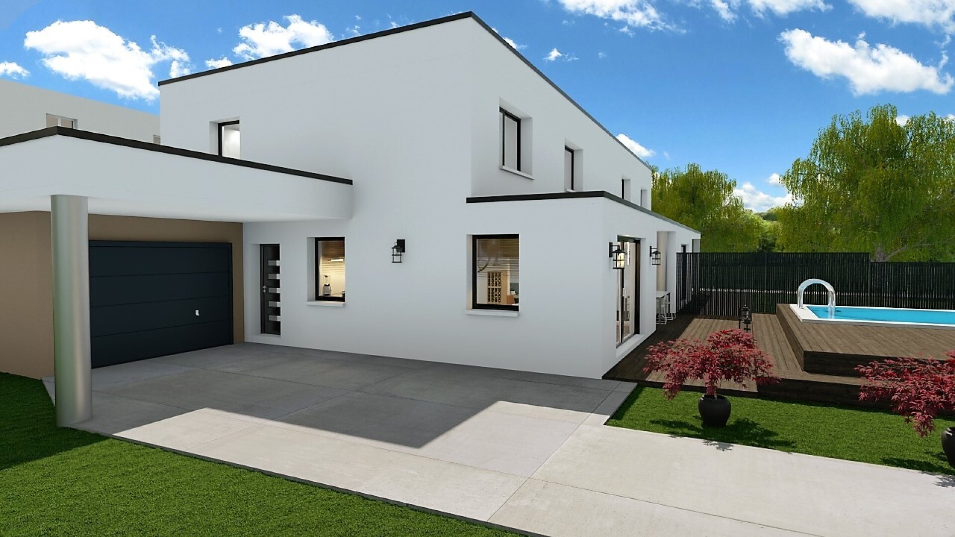 Neubau Aktion!  130m2 Nutzfläche  Garage 28 m2, 347.000 Euro
