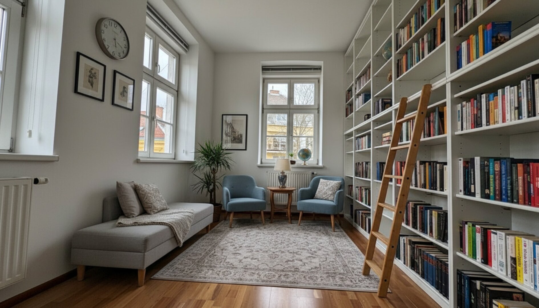 Zimmer als Bibliothek