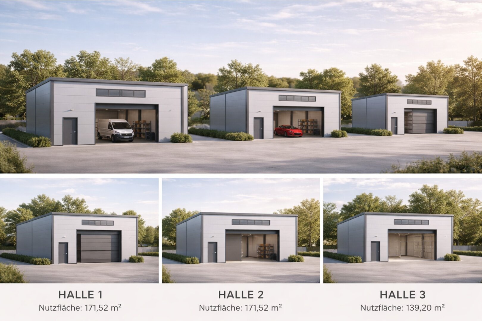 Renditeobjekt: Vermietete Gewerbehallen in Top-Lage ! 1836m2 großes Gewerbegrundstück