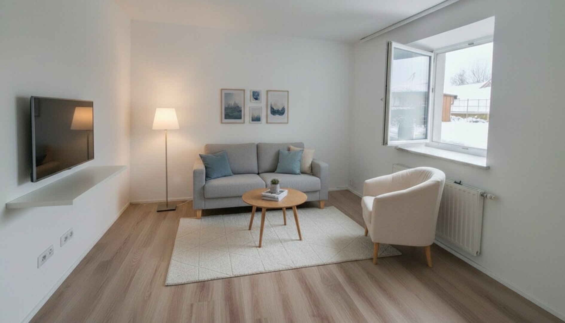 2 Raum Wohnung mit überdachten PKW Stellplatz