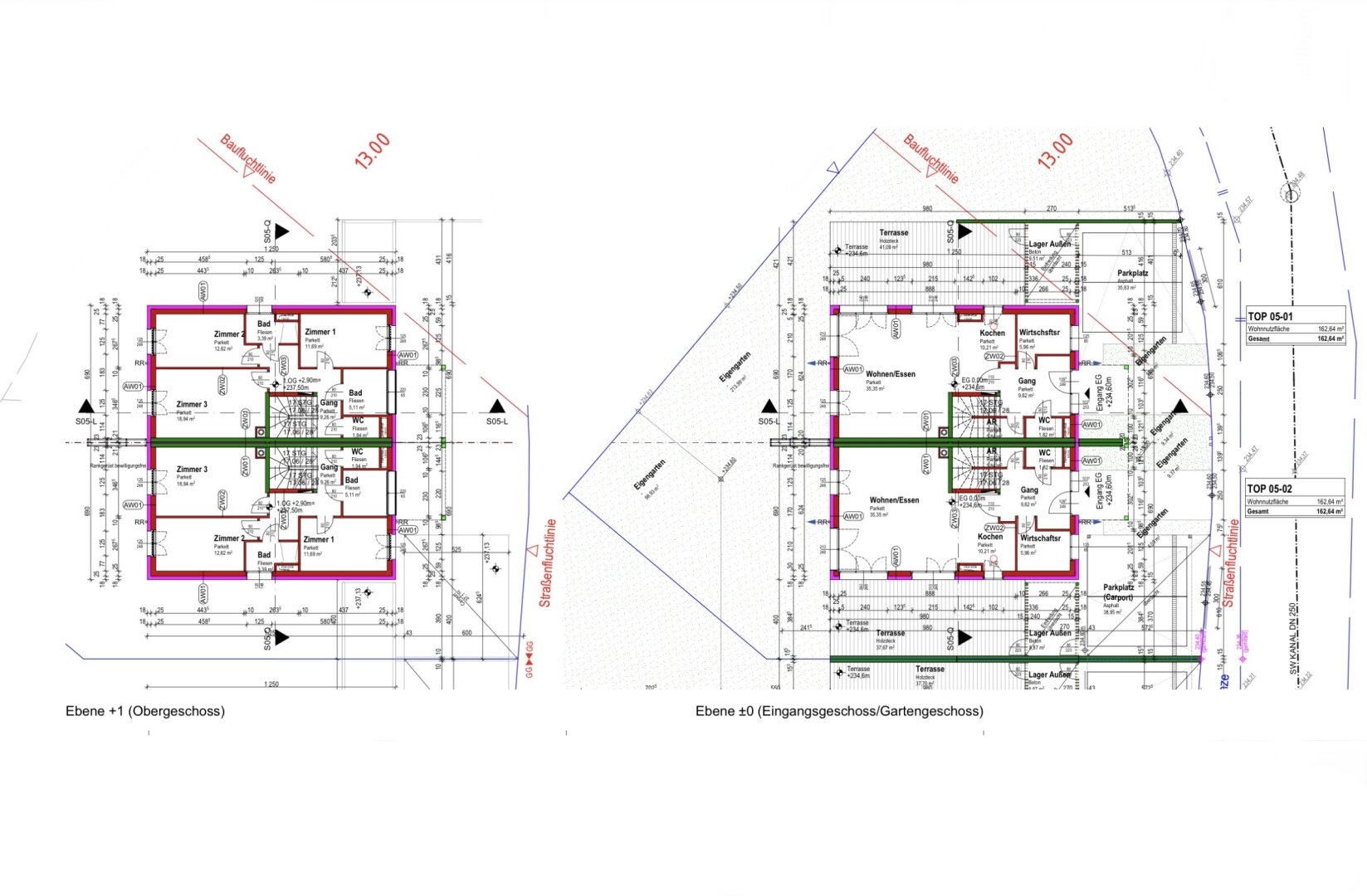 Doppelhaushälfte mit Baubewilligung ca. 729 m² | ca. 325 m² Wohnnutzfläche möglich | Eigengarten bis 235 m² | Baubewilligt