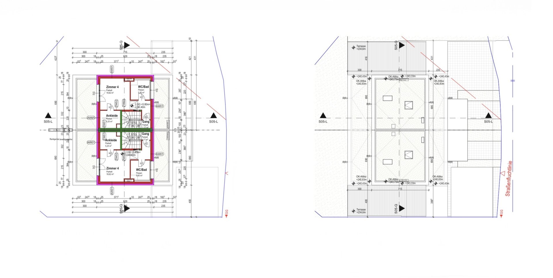 Doppelhaushälfte mit Baubewilligung ca. 729 m² | ca. 325 m² Wohnnutzfläche möglich | Eigengarten bis 235 m² | Baubewilligt