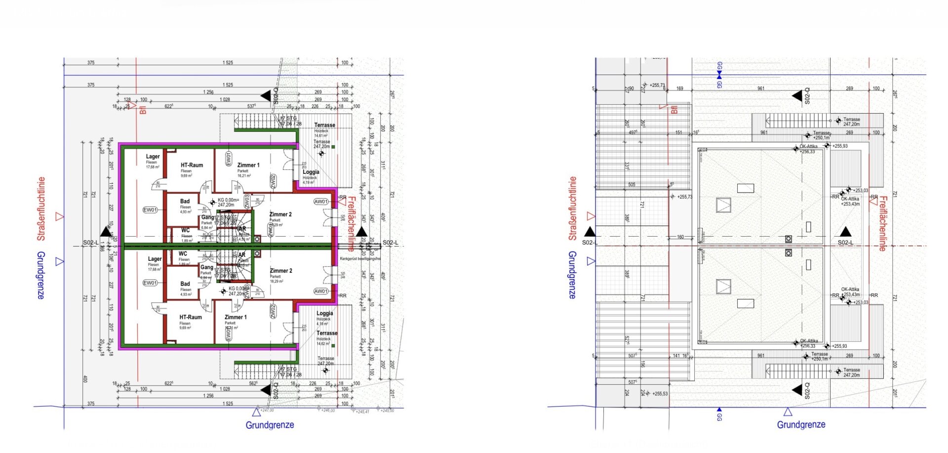 Baubewilligt | Grundstück mit 774 m² | ca. 385 m² Wohnnutzfläche möglich | Eigengarten bis zu ca. 413,07m² gesamt