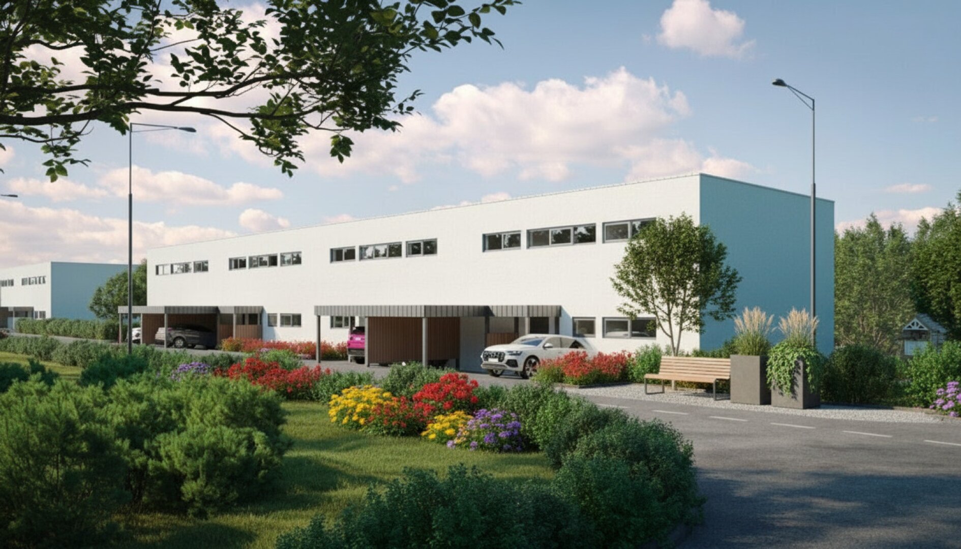 Modernes Doppelhaus in ruhiger Siedlung