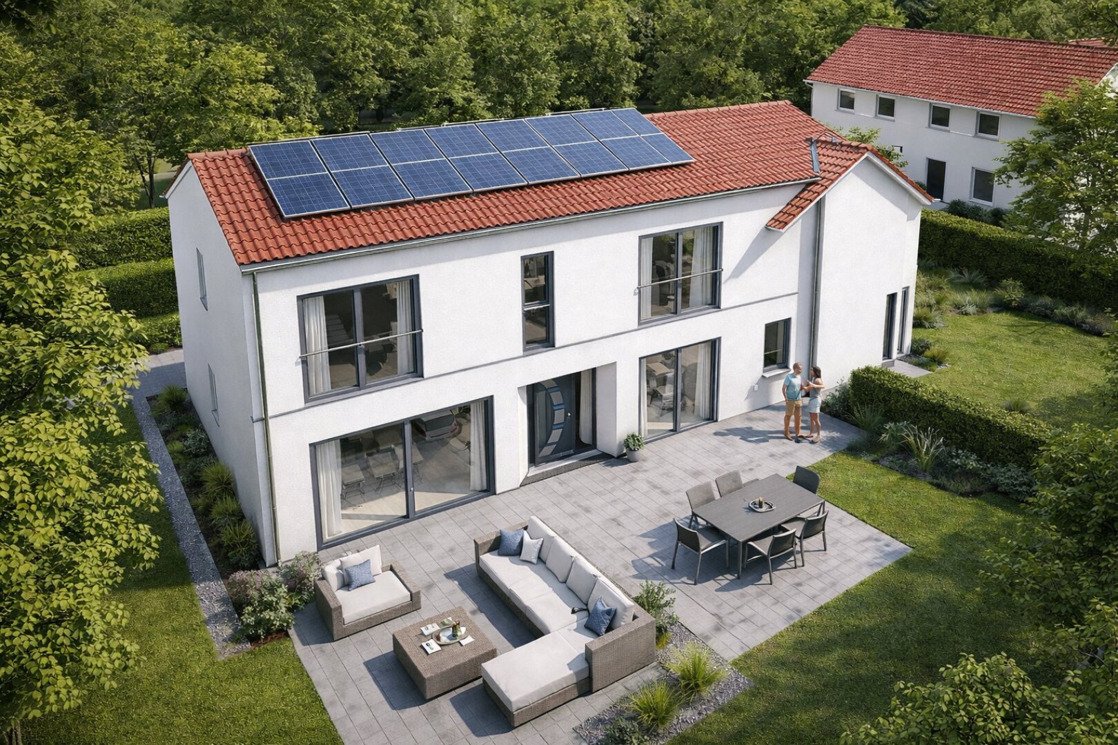 Erstbezug ! Modernes Einfamilienhaus mit gemütlichem Garten !