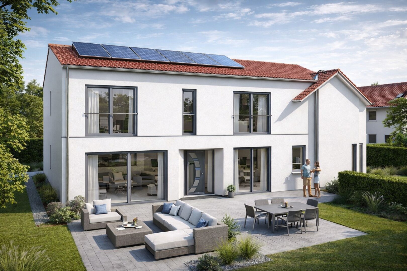 Erstbezug ! Modernes Einfamilienhaus mit gemütlichem Garten !