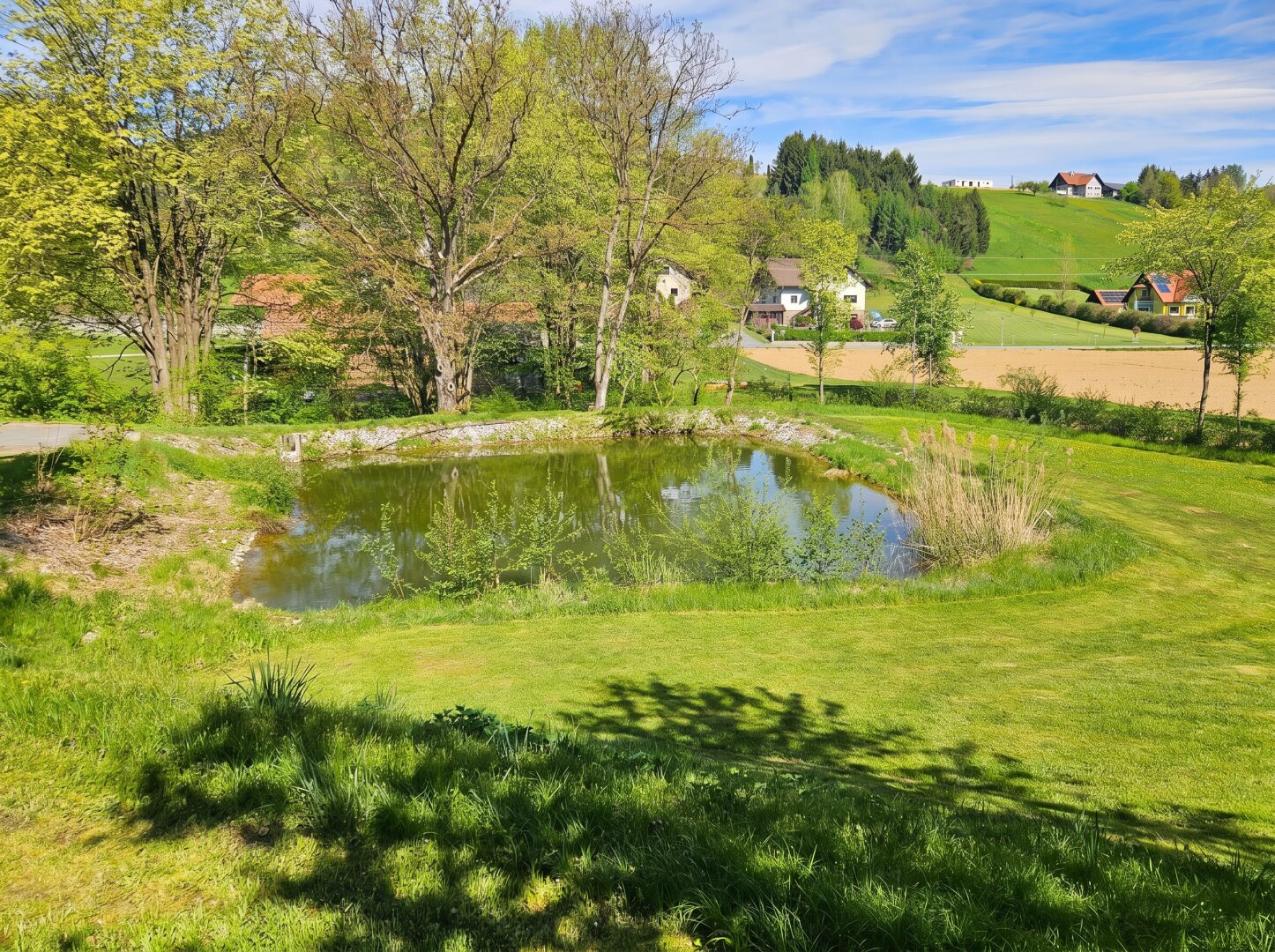 Naturnahes Freizeitgrundstück mit zwei Fischteichen und Holzhütte in Heimschuh