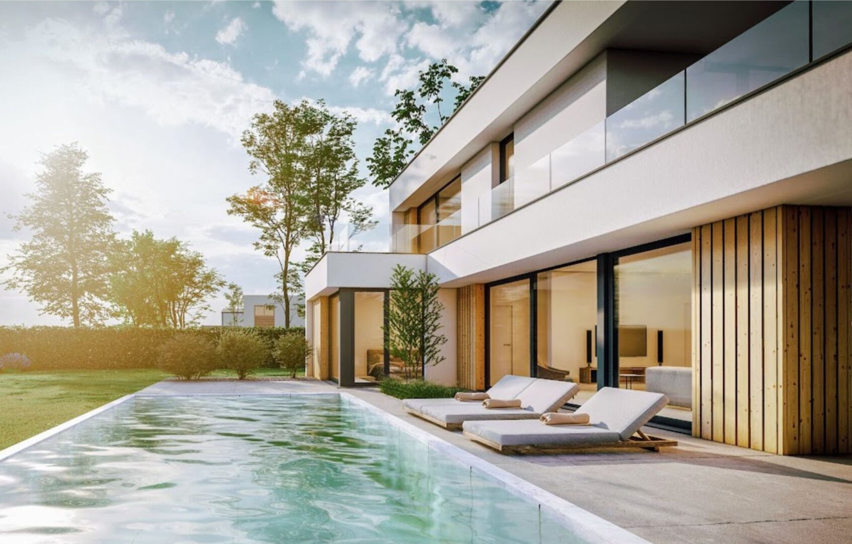 Edles Wohndesign umgeben von Ruhe und Natur - Gestalten Sie Ihr Traumhaus nach eigenen Wünschen.