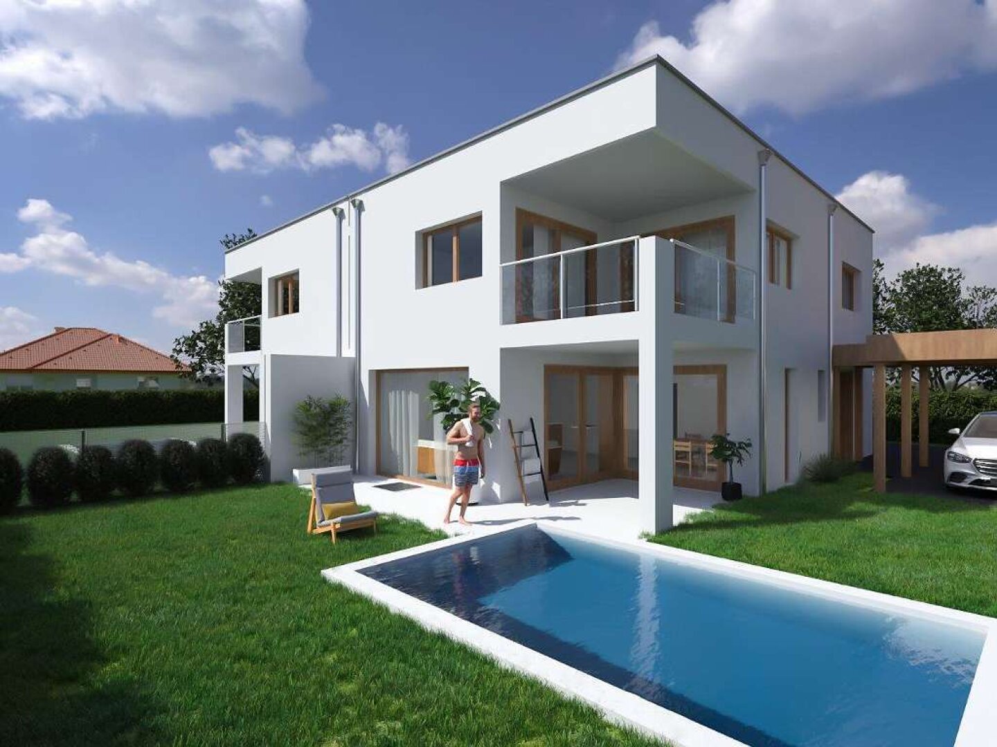 Traumhafte Doppelhaushälfte in Lerchenau: Erstbezug mit Garten, Balkon & Terrasse! PROVISIONSFREI, direkt vom Bauträger!