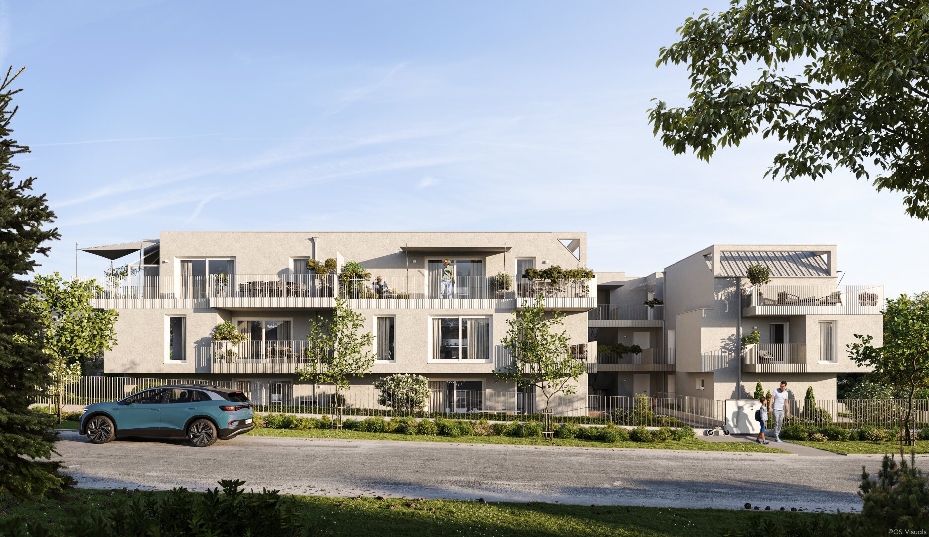 Moderne Erstbezug DG-Wohnung mit Balkon und Terrasse an der Alten Donau