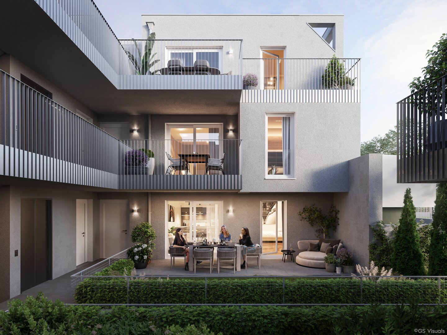 Moderne Erstbezug DG-Wohnung mit Balkon und Terrasse an der Alten Donau