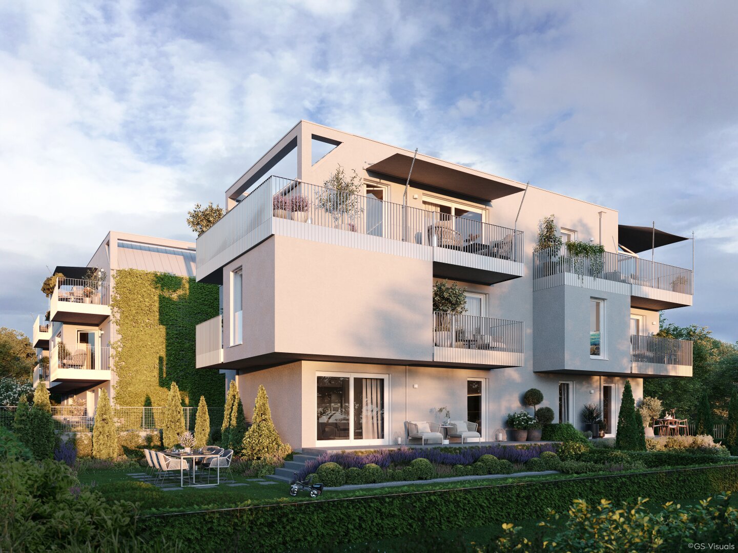 Moderne Erstbezug DG-Wohnung mit Balkon und Terrasse an der Alten Donau