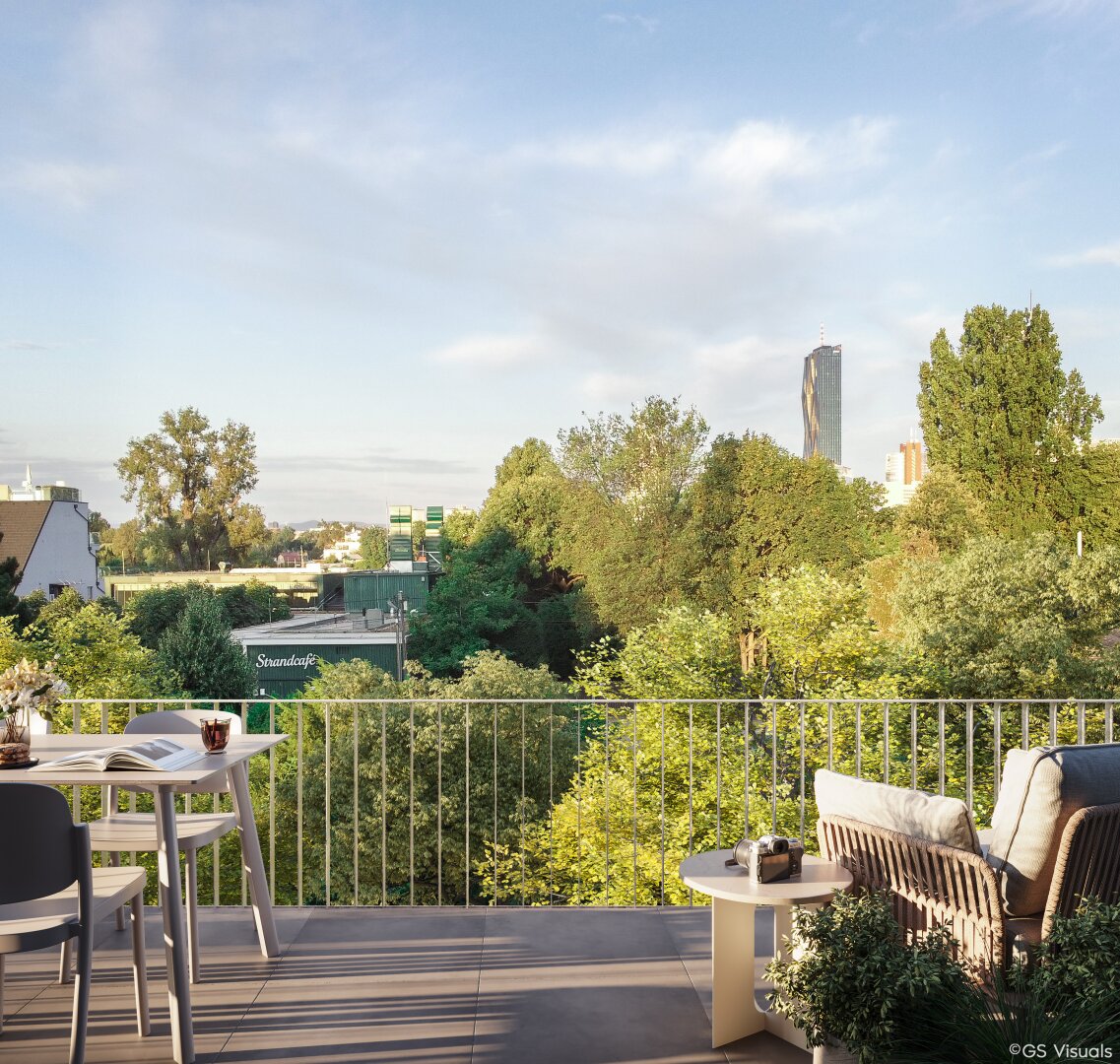 Exklusive Erstbezugswohnung mit Balkon an der Alten Donau