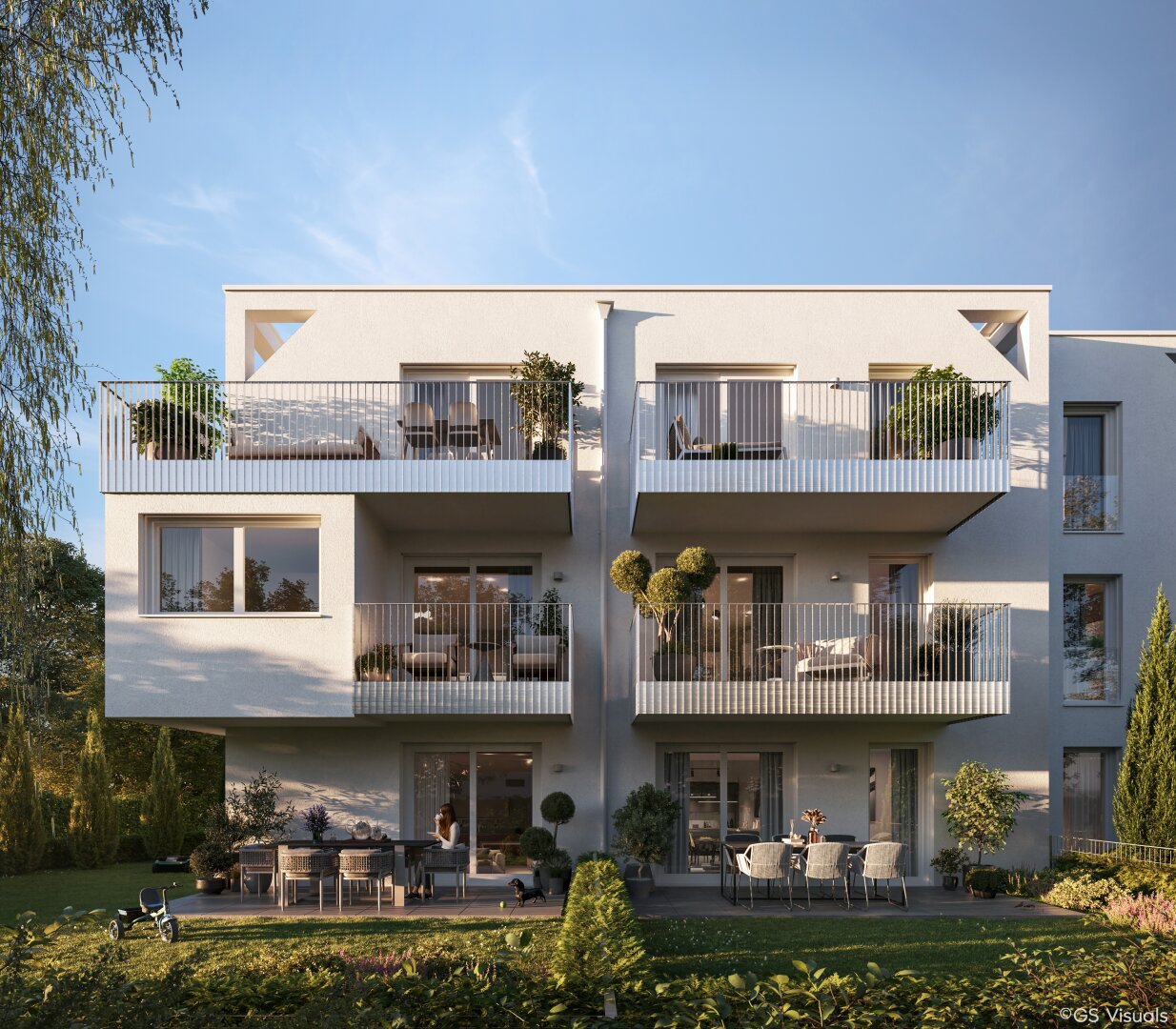 Exklusive Erstbezugs DG-Wohnung mit Balkon und Terrasse an der Alten Donau