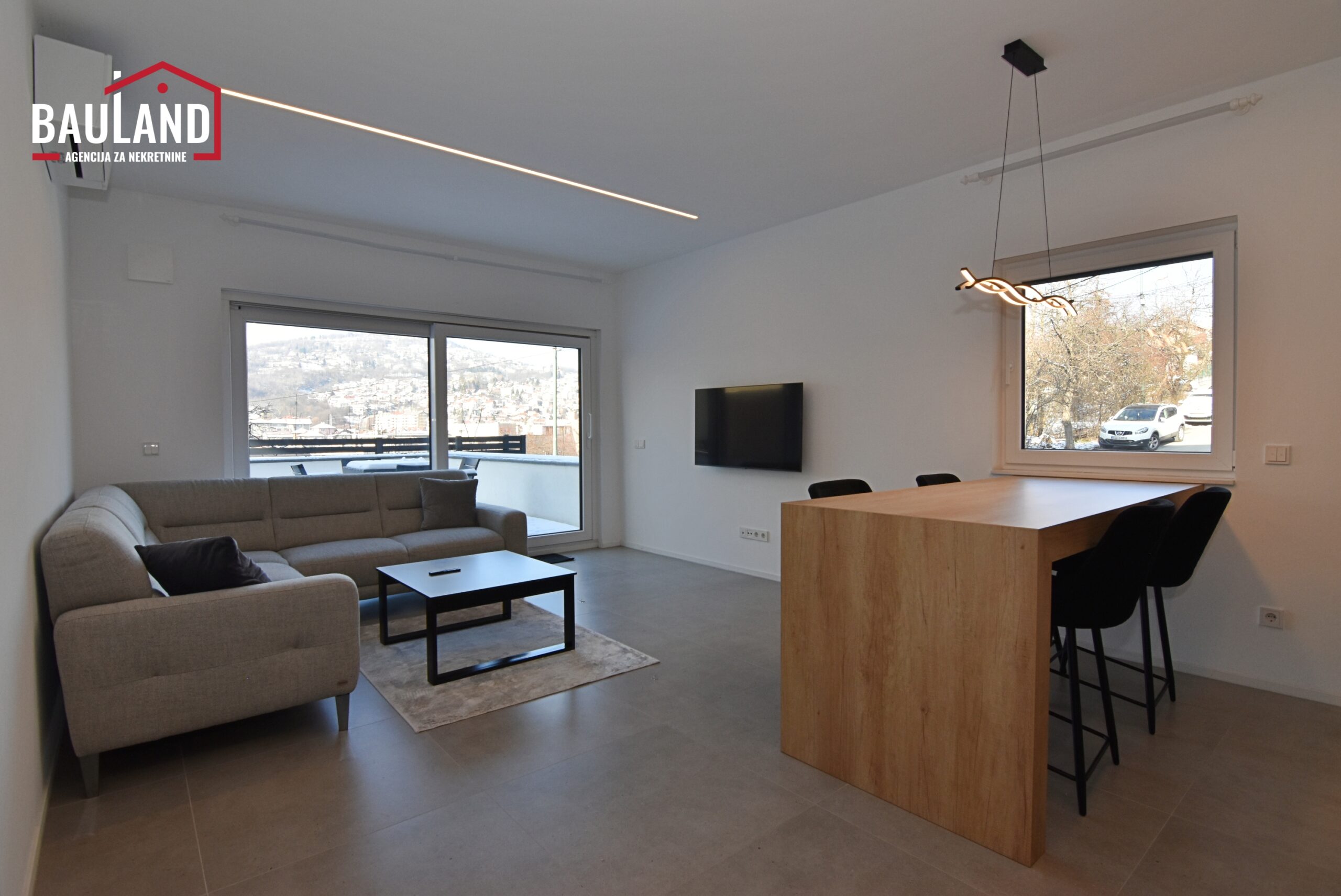 2 trosoban namješten stan 75m2 u prizemlju Općina Centar