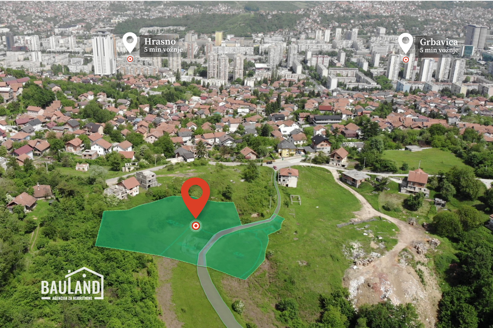 Ausgezeichnet attraktives Grundstück mit ca. 28.000 m² in Vrace