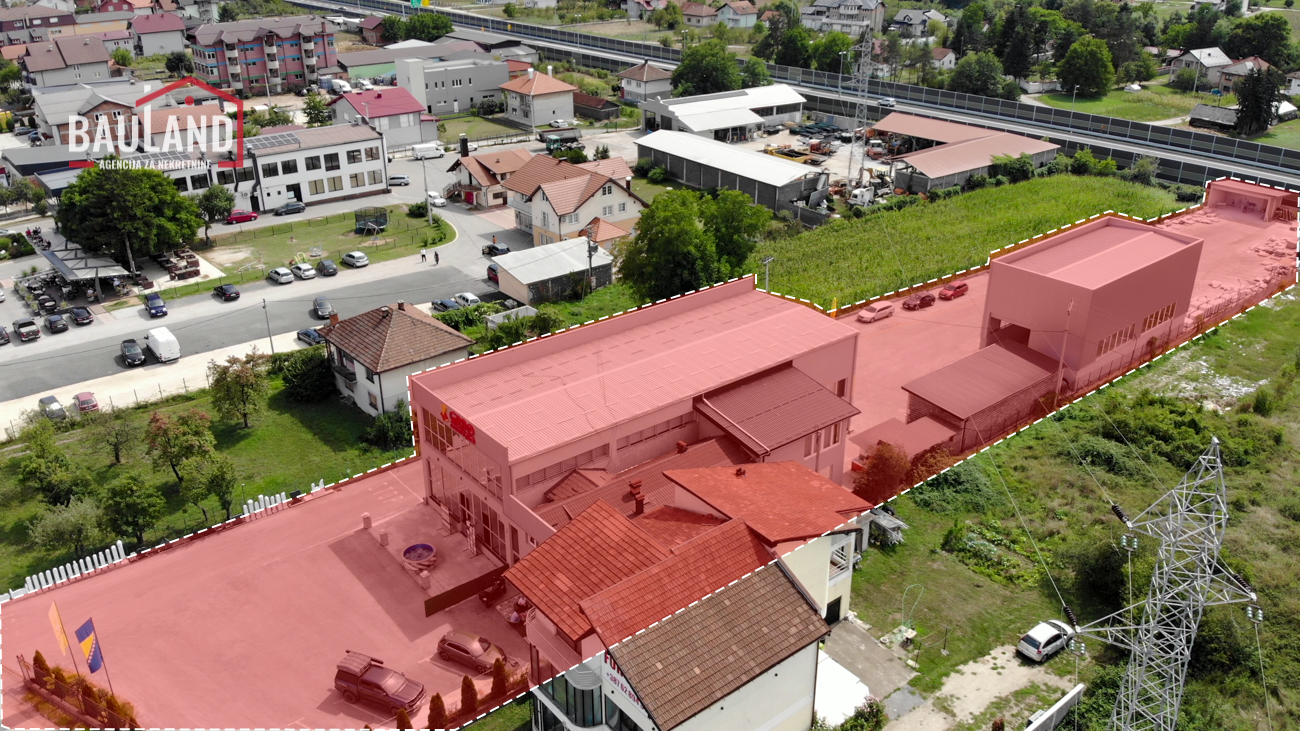 Moderne Geschäftsgebäude zur Miete – Ilijaš, 300 m von der Autobahn, ideal für Verkauf, Produktion und Logistik