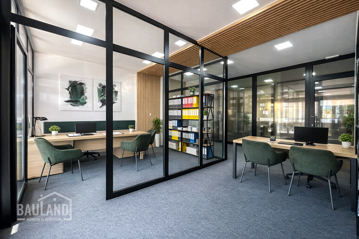 Moderne Geschäftsräume mit Flächen von 47,30 m² und 46,80 m²