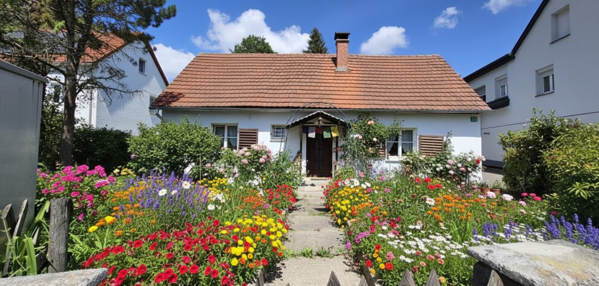 Kleines Häuschen mit schönem Grundstück - Stadtgrenze