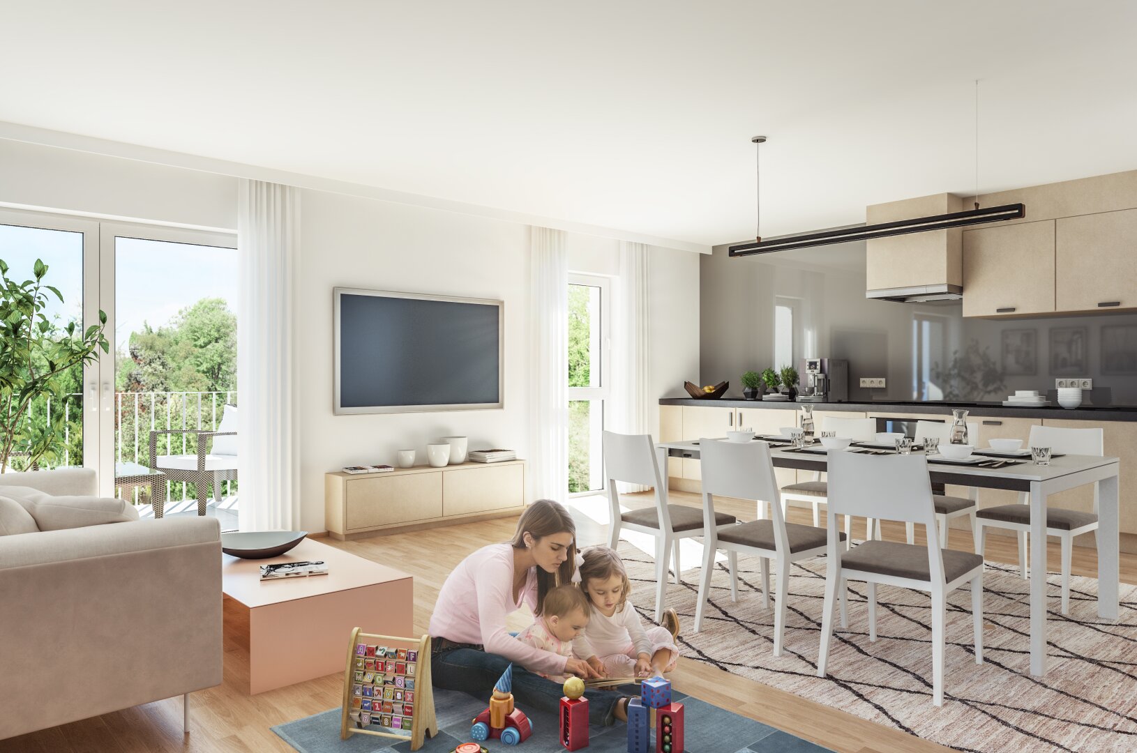 Lebenswert inmitten der Stadt: Familienwohnung mit Balkon im Graumann-Park