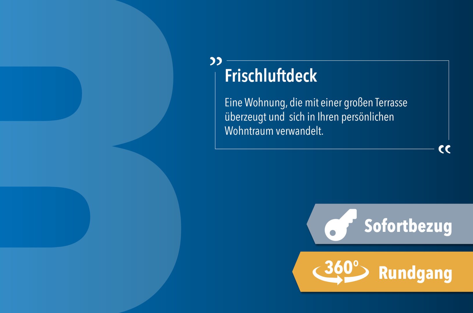 Frischluftdeck | Sofortbezug mit Küche