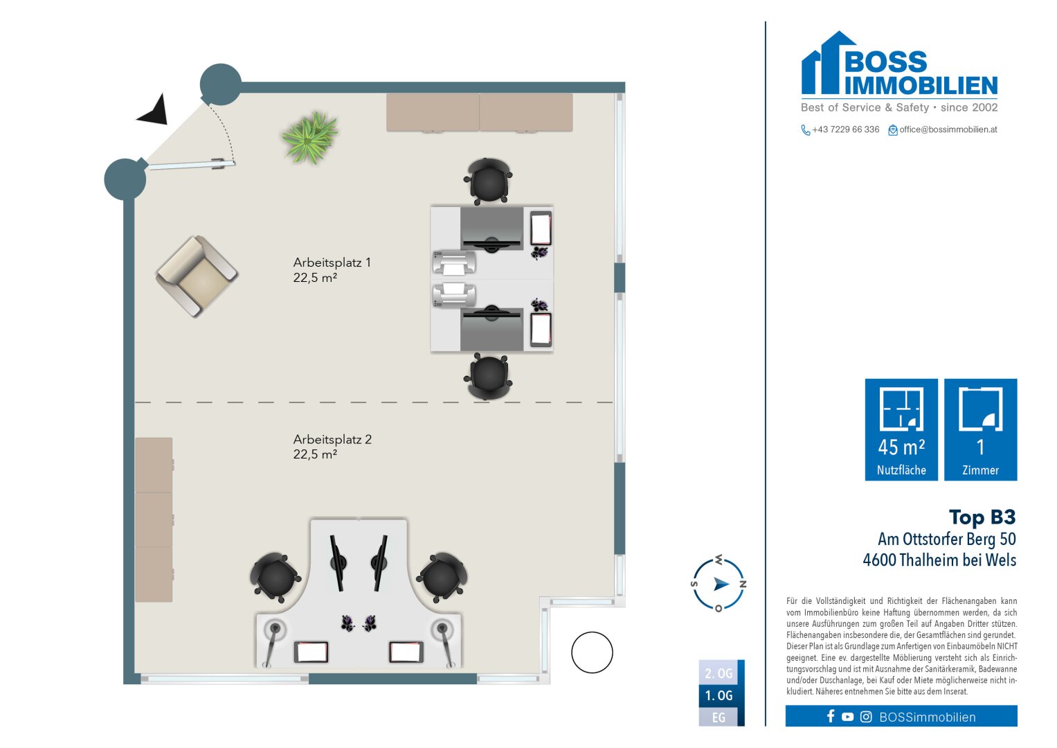 Grundriss Workarea Thalheim B3_Arbeitsplatz